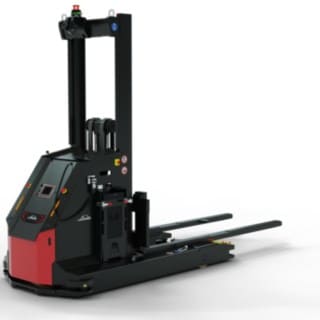 Viličar I-MATIC AS podjetja Linde MH je avtomatiziran viličar s pomičnimi rokami.