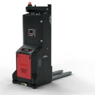 Avtomatiziran visokodvižni viličar I-MATIC CF podjetja Linde Material Handling za uporabo v hladilnicah.
