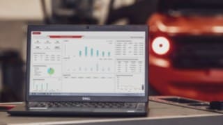 Prenosni računalnik z uporabniškim vmesnikom Linde Warehouse Manager